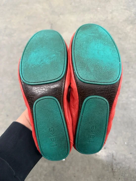 Tieks Red Leather Ballet Flats - Picture 4 of 4